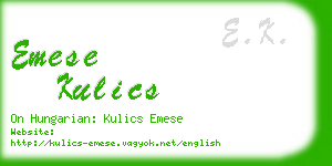 emese kulics business card